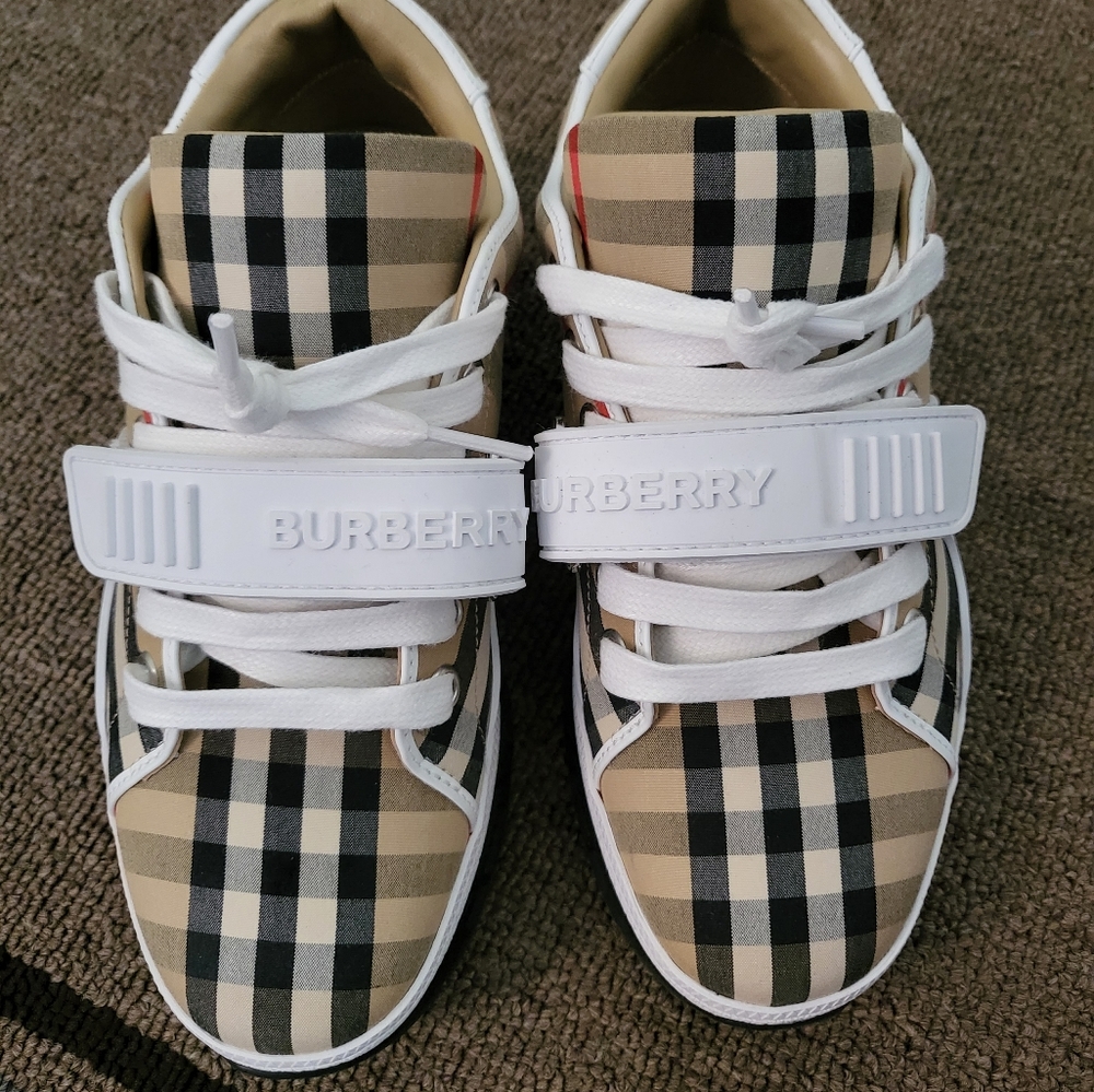 Burberry Pattern Strap Sneakers